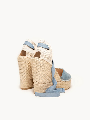 Sandalo 'Alpargata Cuña 12 cm' di Alhamas in blu