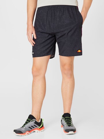 ELLESSE - Regular Calças de desporto em preto: frente