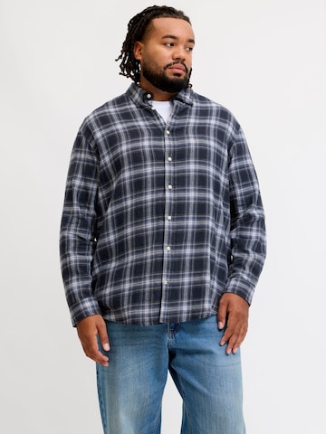 Jack & Jones Plus Comfort Fit Hemd 'JJEField' in Blau: Vorderseite