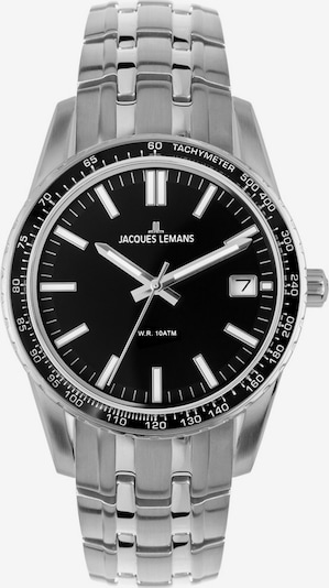 Jacques Lemans Uhr in schwarz / silber, Produktansicht