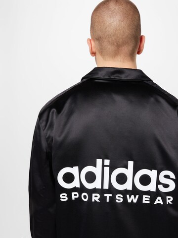 ADIDAS SPORTSWEAR Sports jacket 'Satin es' in Black