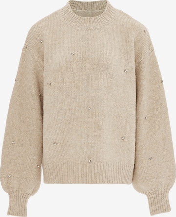 Pull-over caissa en beige : devant