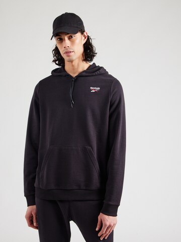 Reebok Sportsweatshirt 'IDENTITY' in Zwart: voorkant