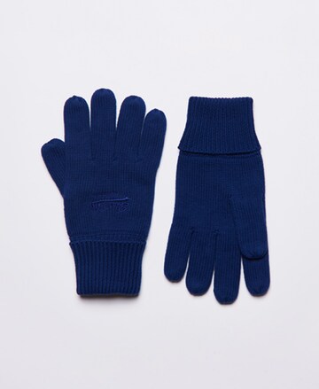 Superdry Full Finger Gloves 'Vintage' in Blue
