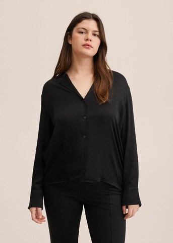 MANGO Blouse 'Lilium' in Zwart