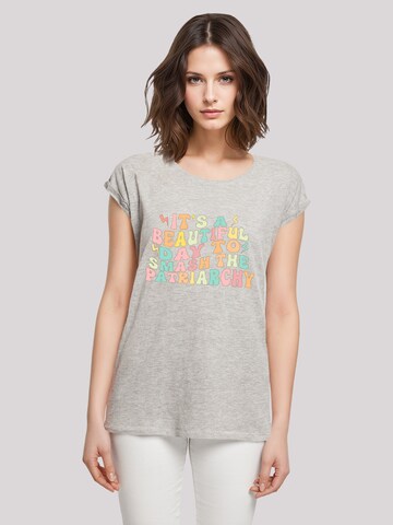 F4NT4STIC Shirt 'Internationaler Frauentag Girl Power Patriarchat' in Grey: front