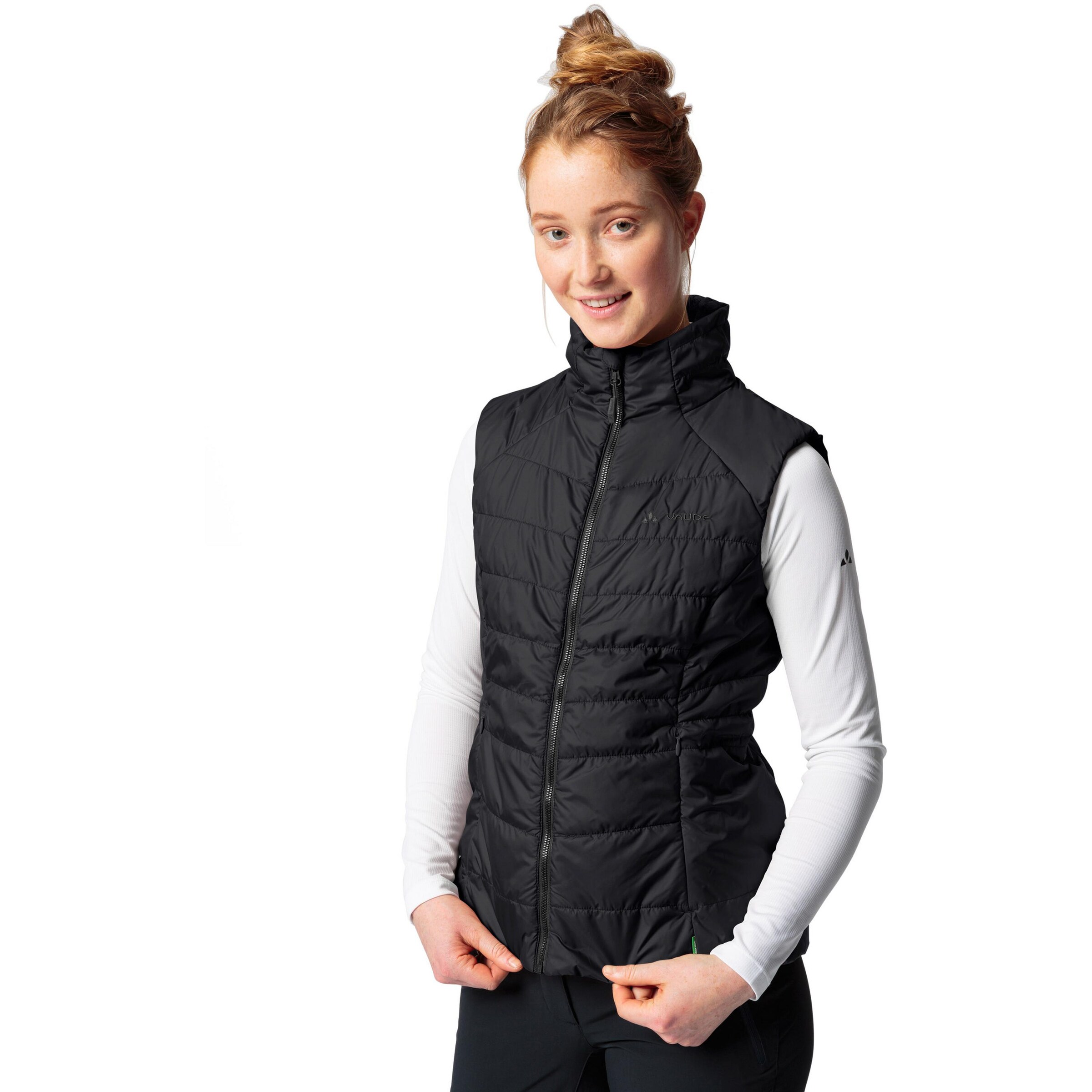 VAUDE Sportbodywarmer 'Moena' in Zwart: voorkant