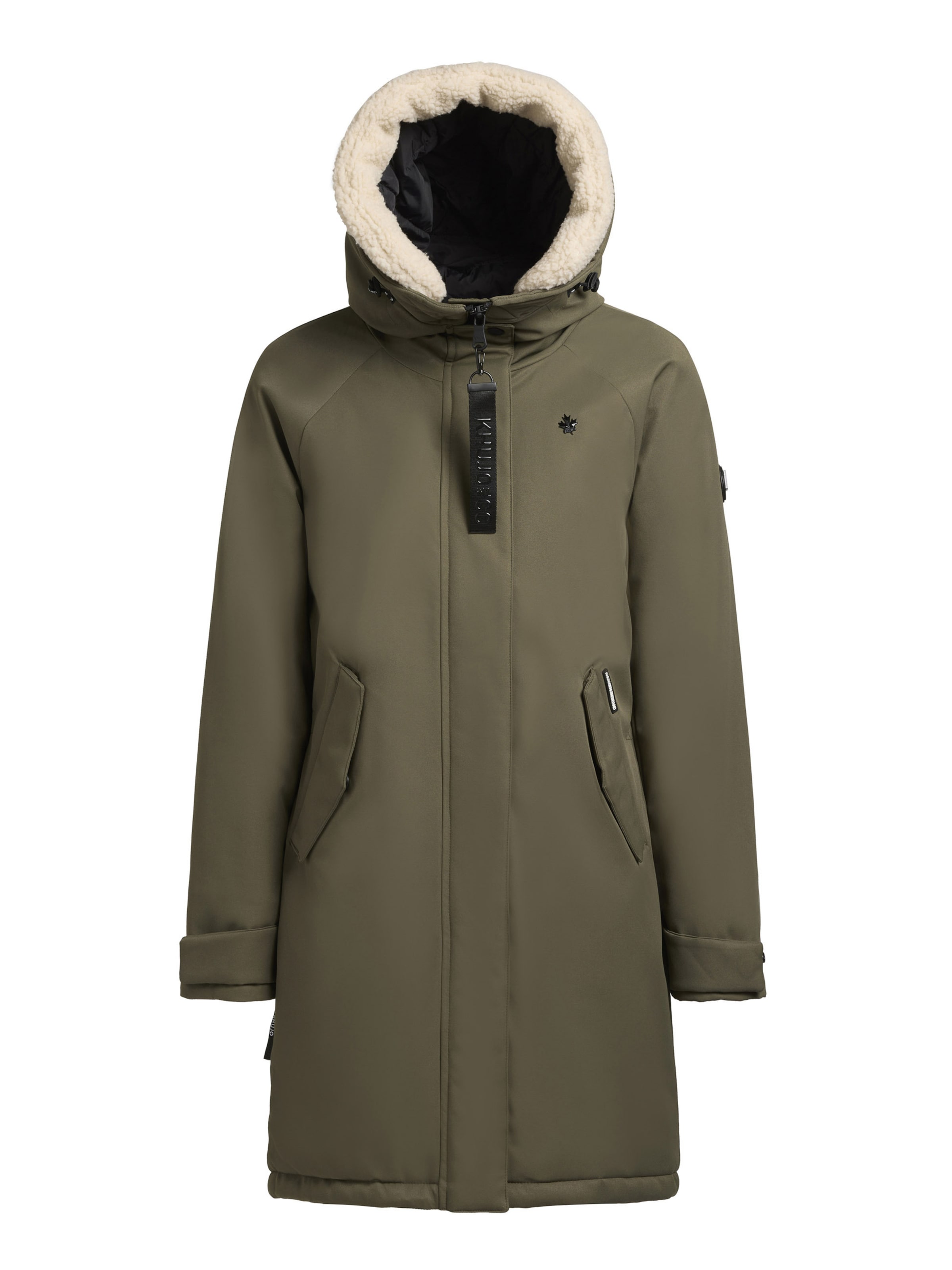 khujo Zimní kabát 'SEMIE2' – zelená: přední strana