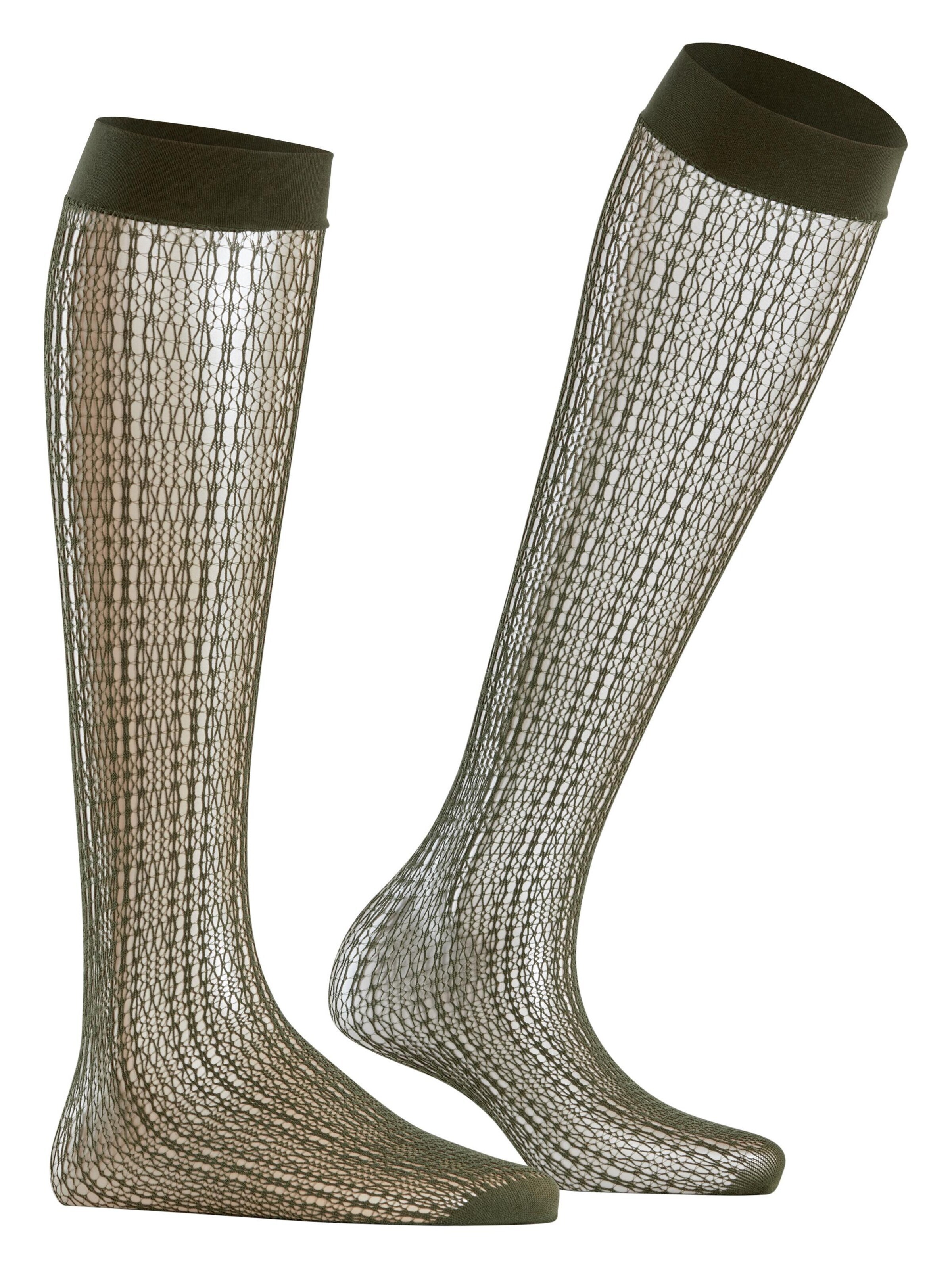 FALKE Overknee Strümpfe 'Crossroads'‌‌‌‌‌‌‌‌ in Grün
