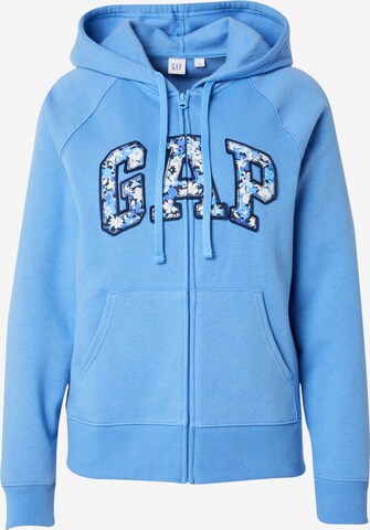 GAP Sweat jacket 'HERITAGE' in Blue: front