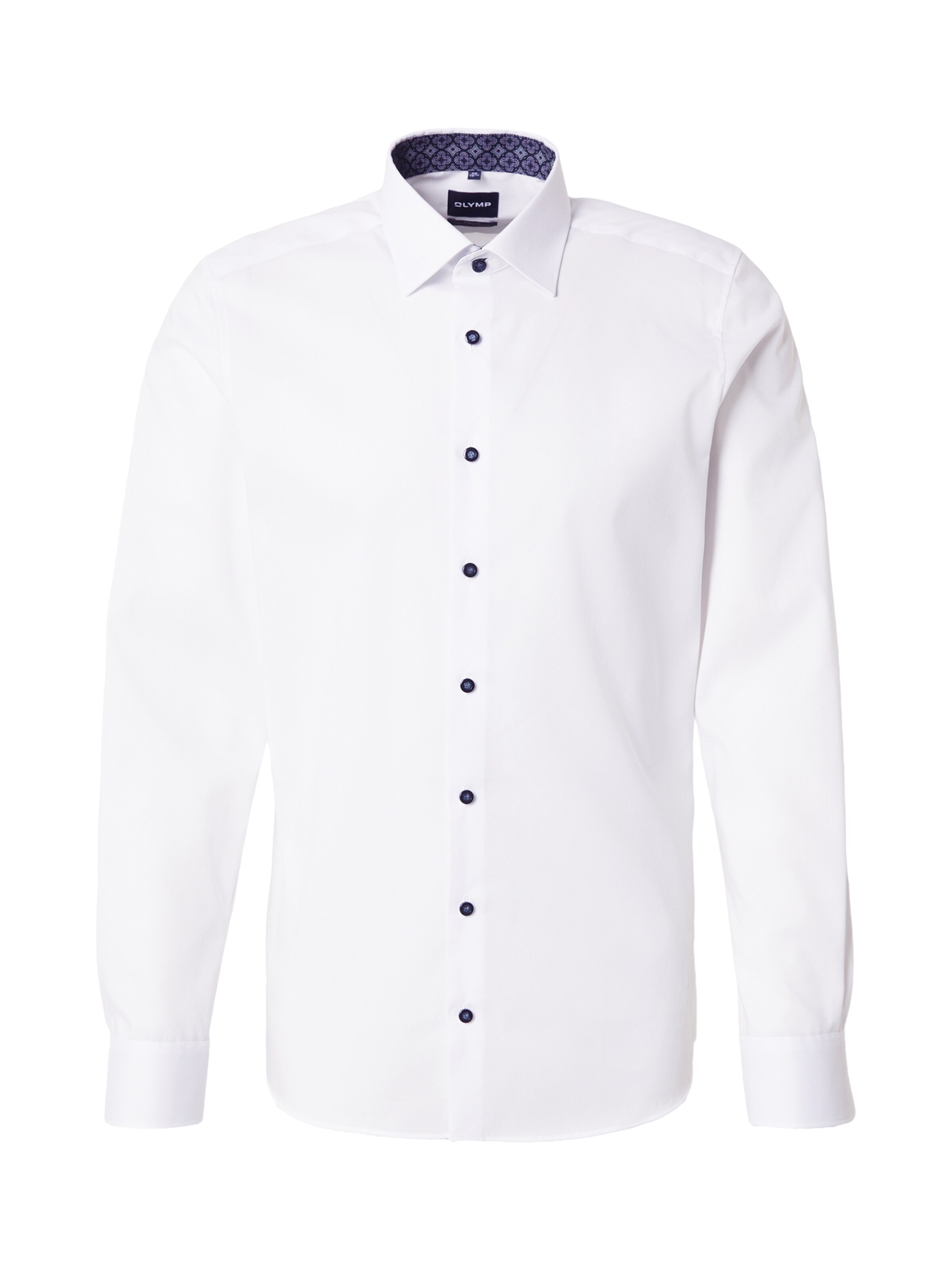 OLYMP Slim Fit Businesspaita värissä valkoinen: etupuoli