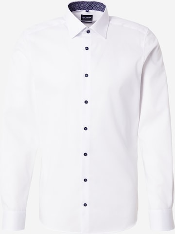 OLYMP Slim Fit Businesspaita värissä valkoinen: etupuoli