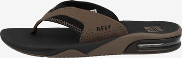 Claquettes / Tongs 'Fanning' REEF en marron : devant