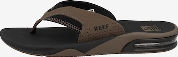 Claquettes / Tongs 'Fanning' REEF en marron : devant