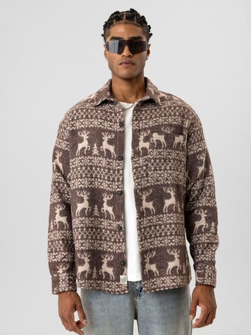 Comfort fit Camicia 'Leonardo' di Dandalo in marrone: frontale