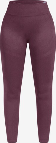 Smilodox Sportbroek ' Solid Scrunch ' in Lila: voorkant