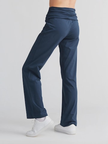Leela COTTON Wide leg Pants 'Damen Bio-Baumwoll Komforthose' in Blue