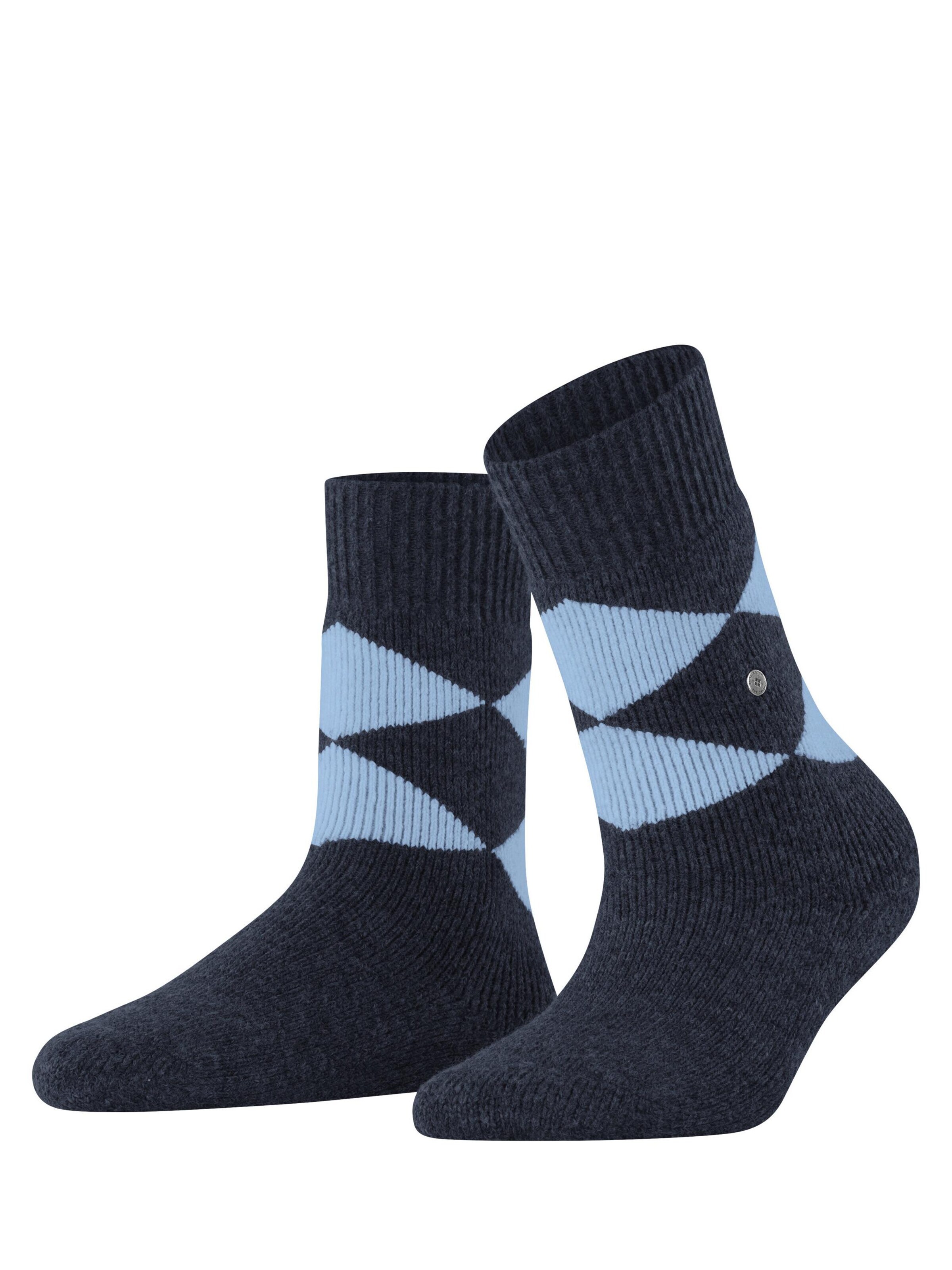 BURLINGTON Socken 'Cosy Argyle'‌‌‌ in Blau: Vorderseite