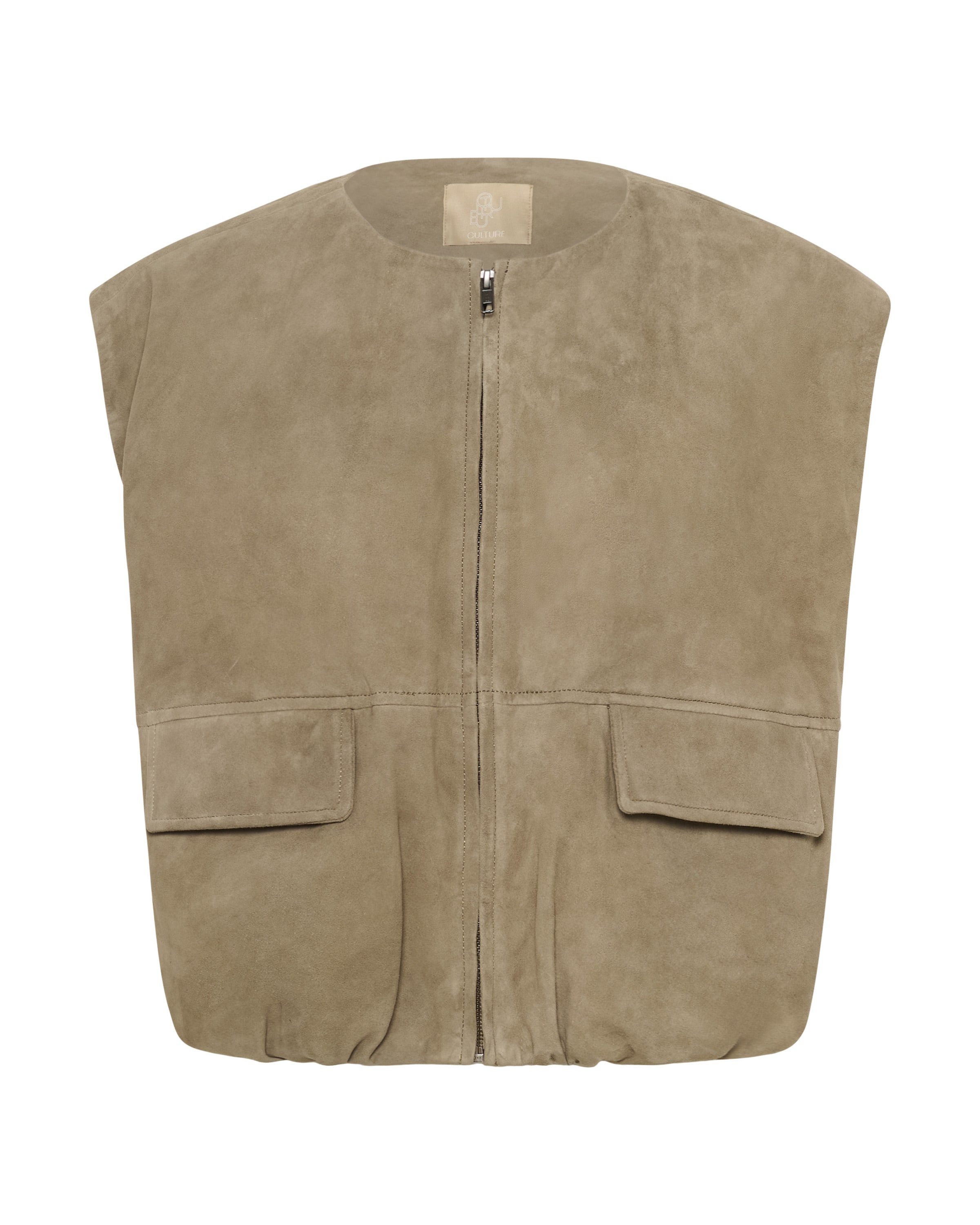 CULTURE Vest 'CUannemie' in Beige: front