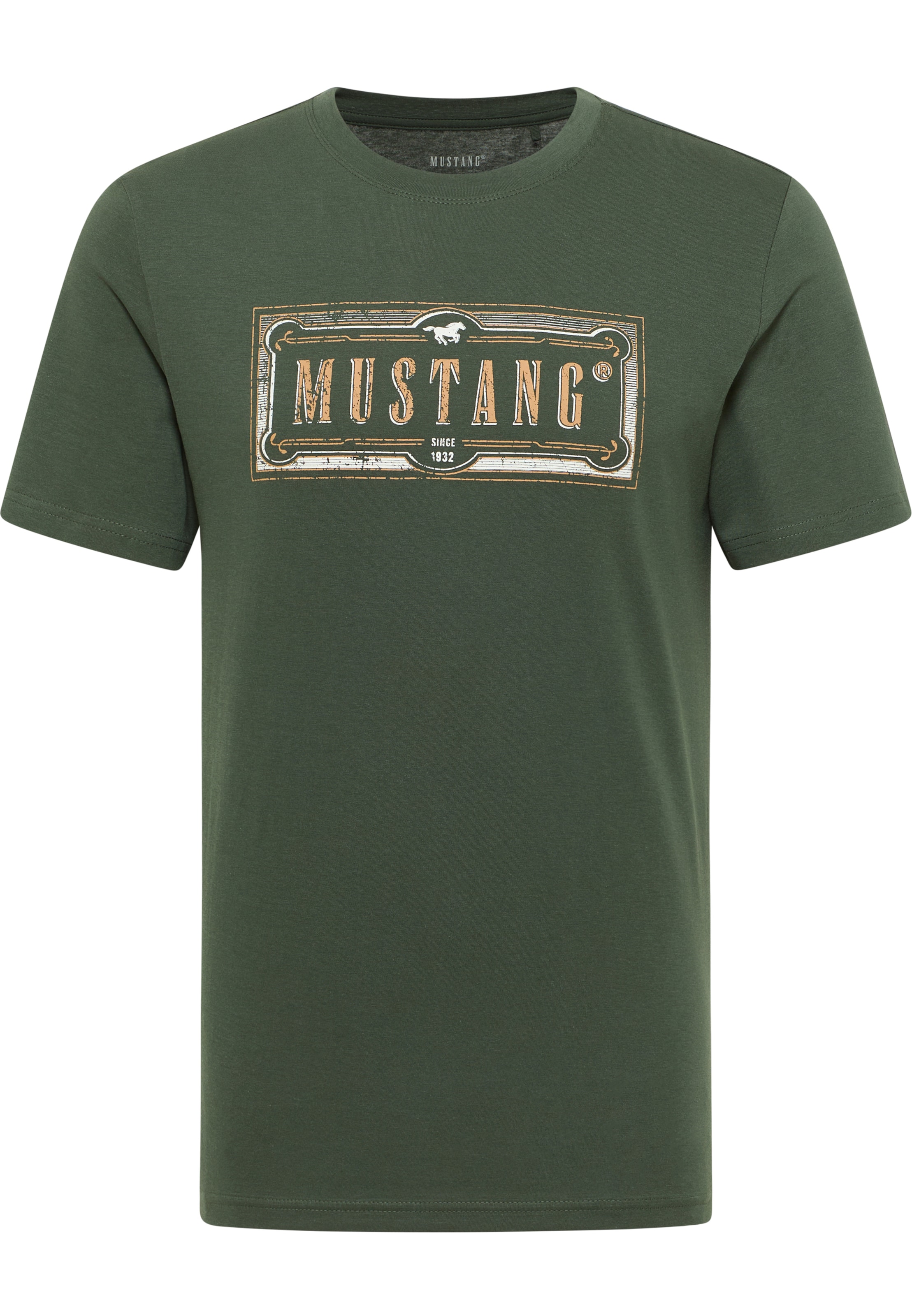 MUSTANG T-Shirt ' Austin ' in beige / khaki, Produktansicht