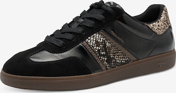 Baskets basses Tamaris en noir : devant