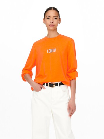 ONLY Sweatshirt 'GIANNA' in Orange: front