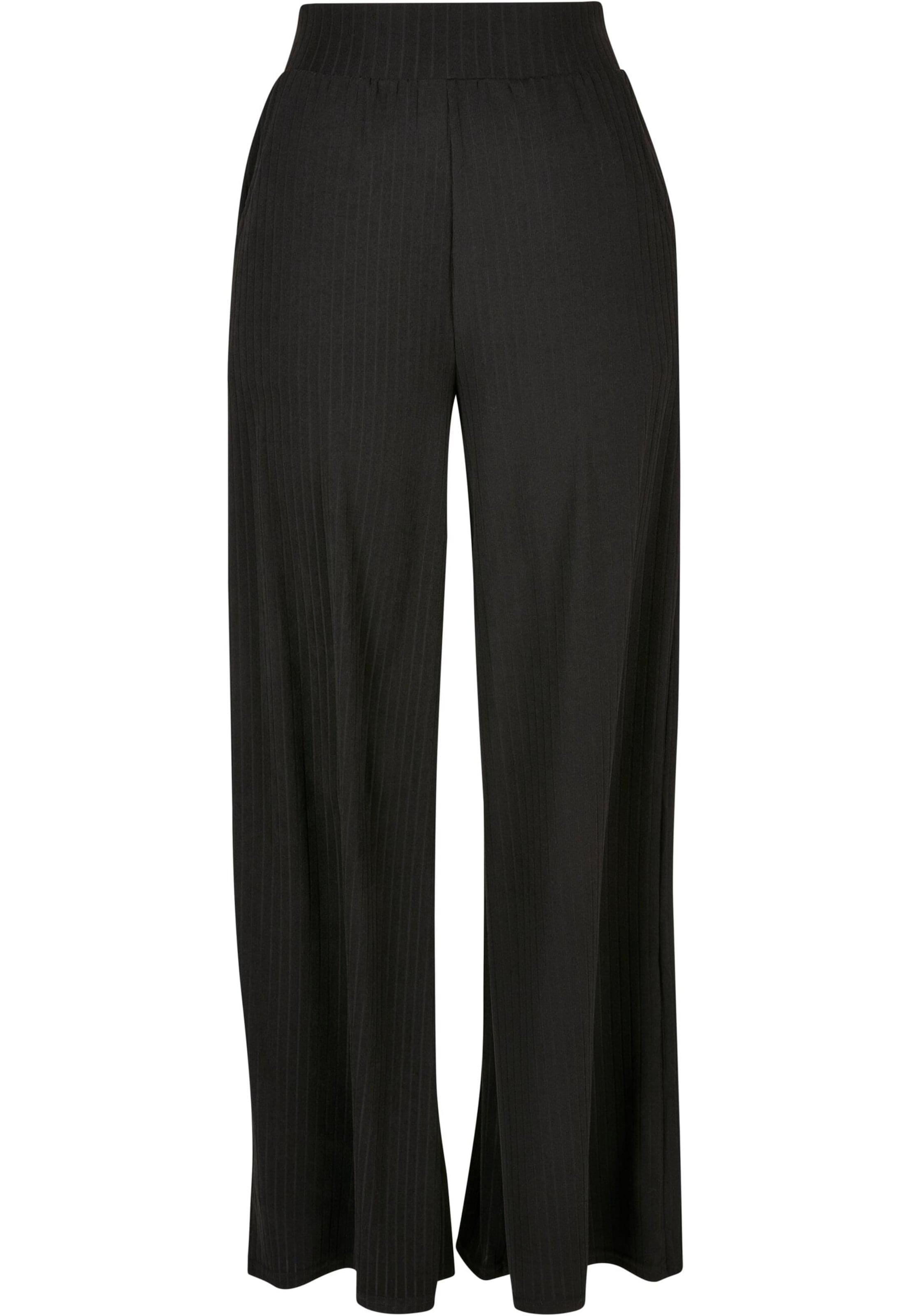 Urban Classics Wide leg Broek in Zwart: voorkant