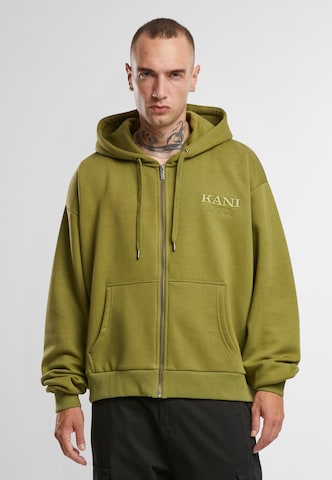 Veste de survêtement 'Rhinestone' Karl Kani en vert : devant