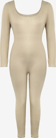 MEETWEE Sportbody 'Seamless Base' in Beige: voorkant