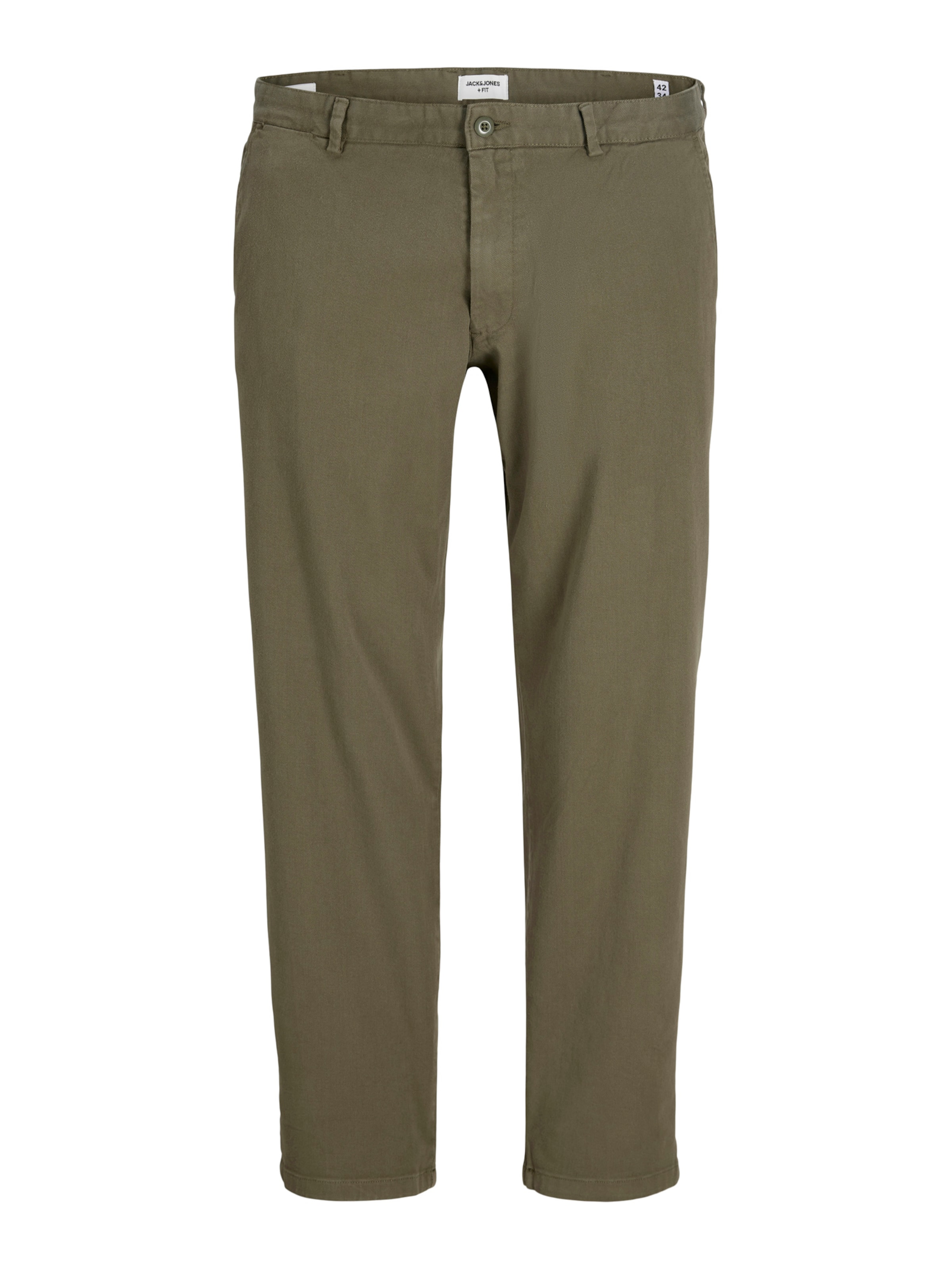 Jack & Jones Plus Loosefit Παντελόνι τσίνο 'JPSTKANE' σε πράσινο: μπροστά