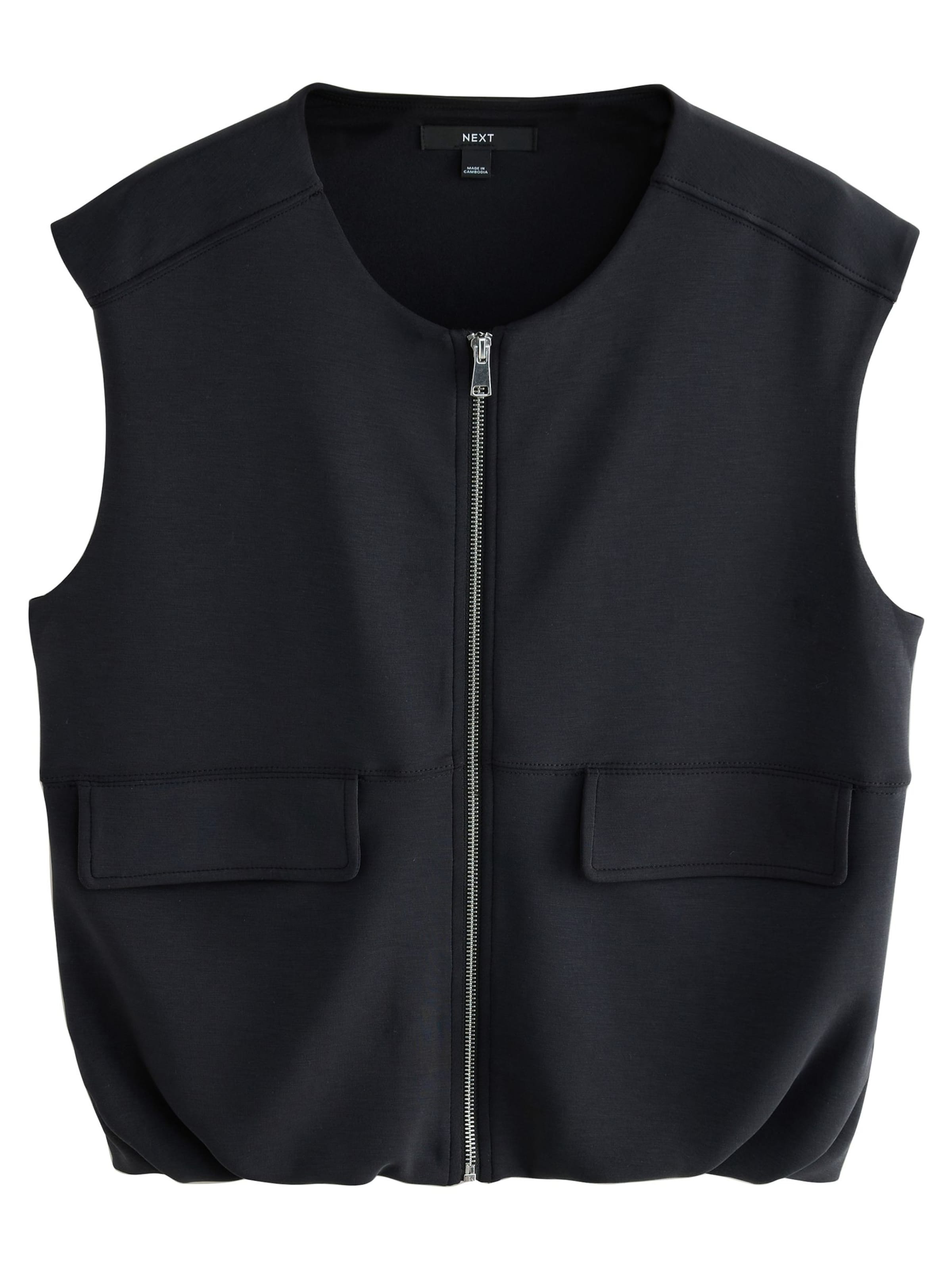 Next Weste in Schwarz: Vorderseite