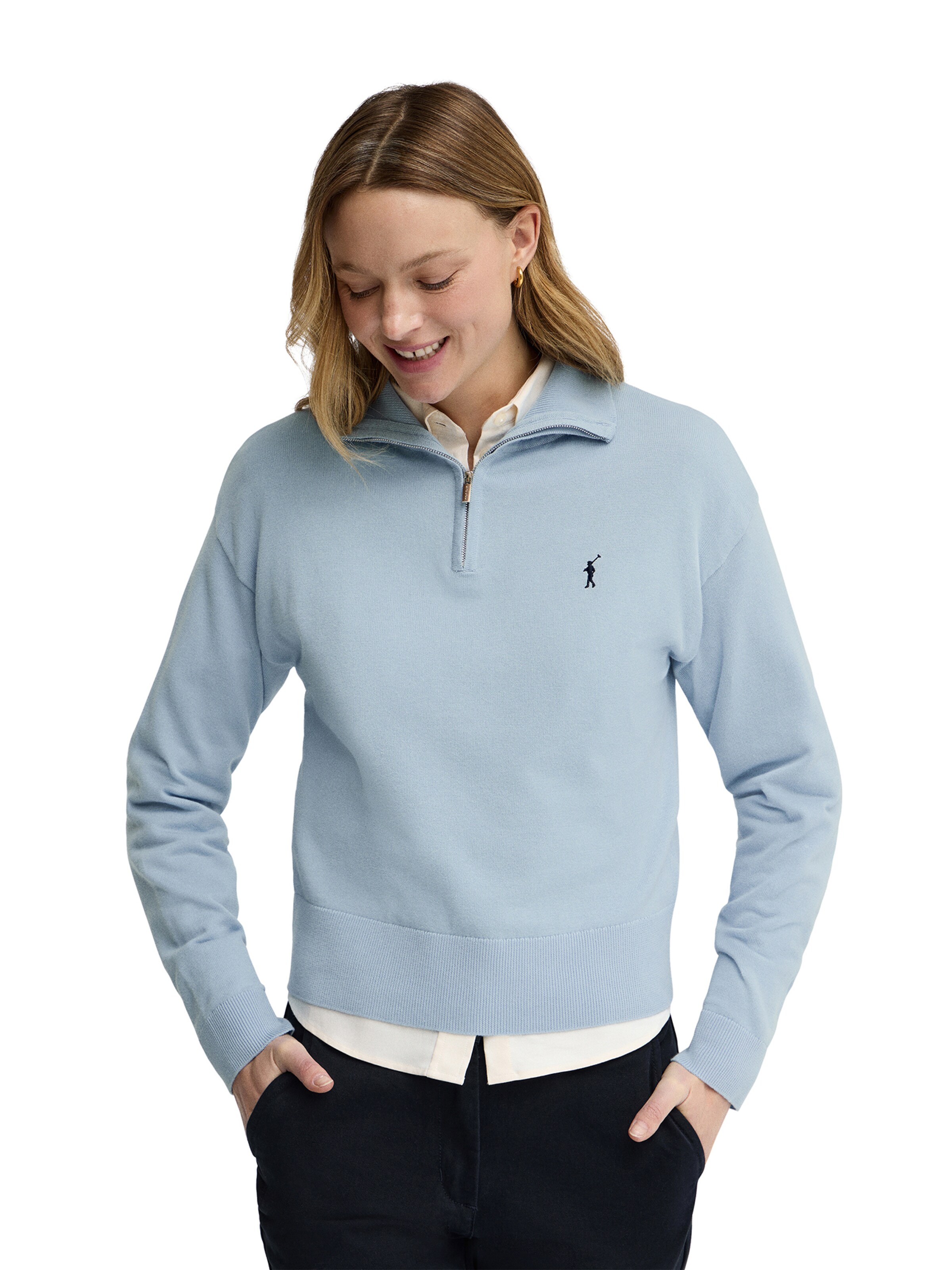 Polo Club Sweater 'Rigby' in Blue: front