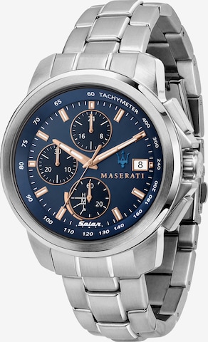 Maserati Analog Watch 'Successo' in Silver: front