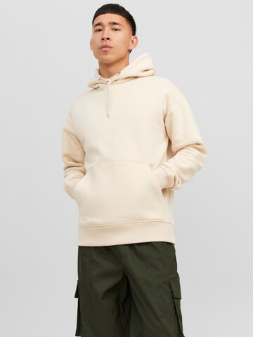 Sweat-shirt JACK & JONES en beige : devant