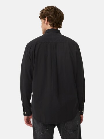 CAMEL ACTIVE Regular Fit Langarm Shirt mit Button-Down Kragen in Schwarz