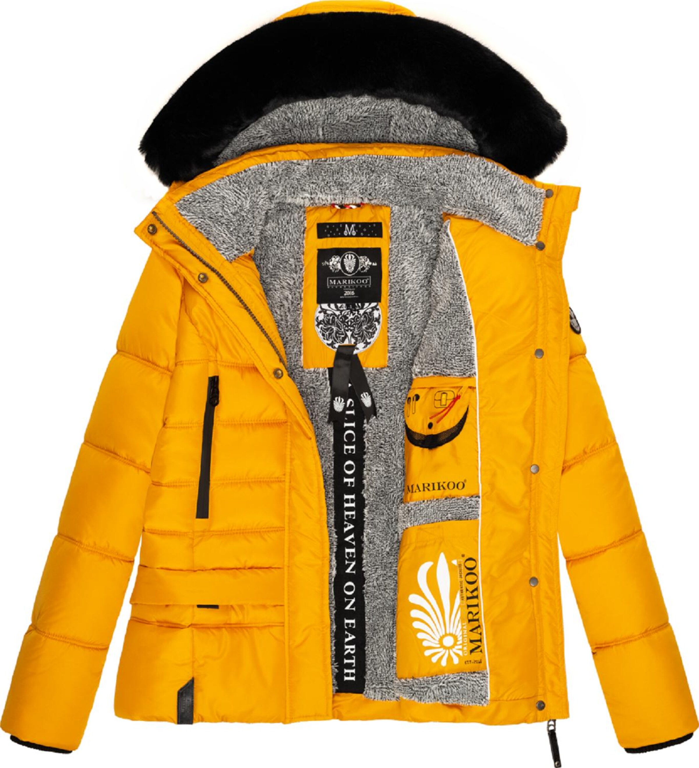 MARIKOO Winter jacket 'Loveleen' in Yellow