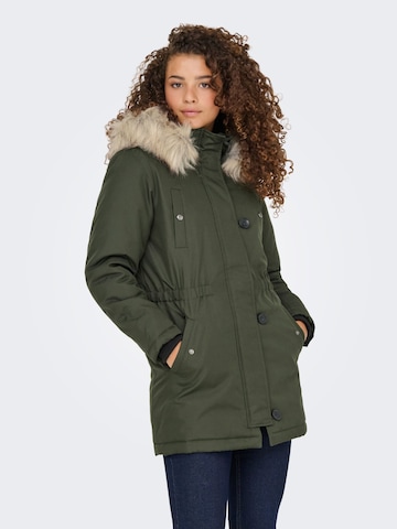 Parka d’hiver 'ONLIris' Only Petite en vert : devant