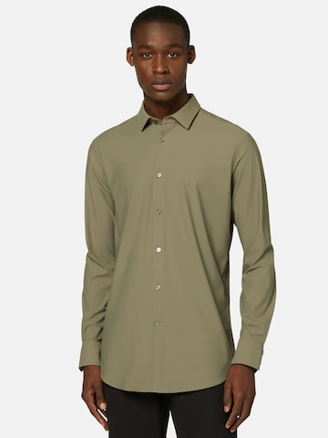 Boggi Milano Regular fit Button Up Shirt in Green: front