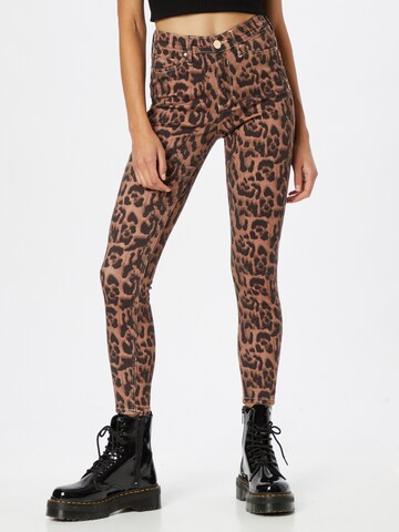 River Island Skinny Jeans 'MOLLY' in Bruin: voorkant