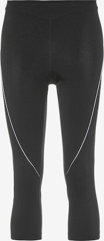 Löffler Skinny Workout Pants in Black: front