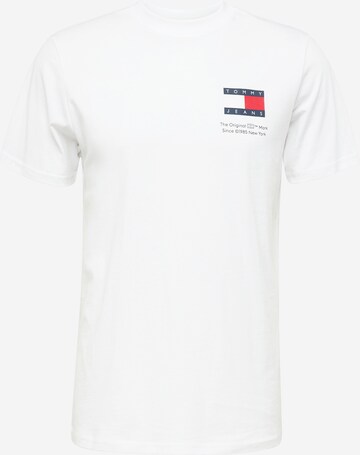 Tommy Jeans - Camisa 'ESSENTIAL' em branco: frente