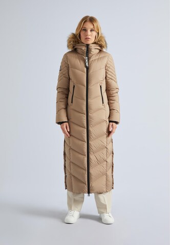 JACK1T Winter Coat in Beige: front
