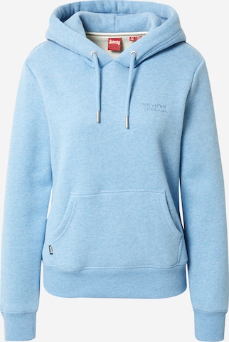 Superdry Sweatshirt 'Essential' in Blauw: voorkant