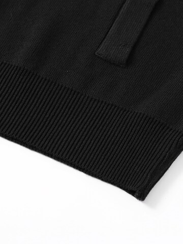 ALLTHEMEN Gebreid vest 'Luftmasche' in Zwart