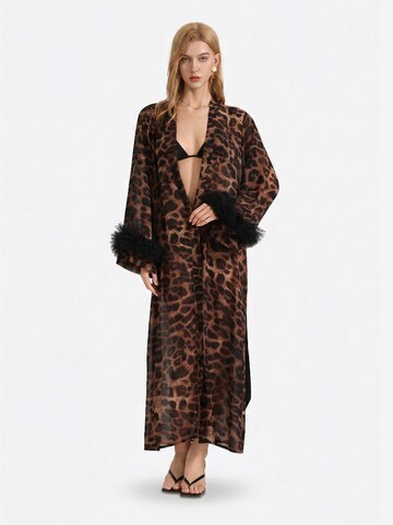 Vivi Idee Dressing Gown 'leopard' in Brown