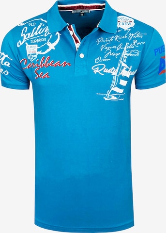 Rusty Neal Poloshirt in Blau: predná strana