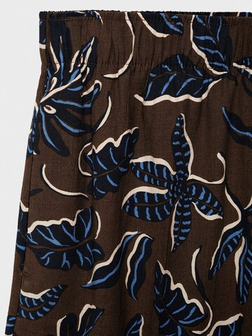 MANGO Wide Leg Hose 'LIFE' in Braun