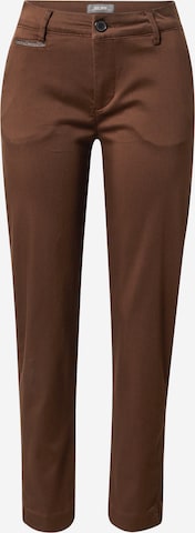 MOS MOSH Regular Chino Pants in Brown: front