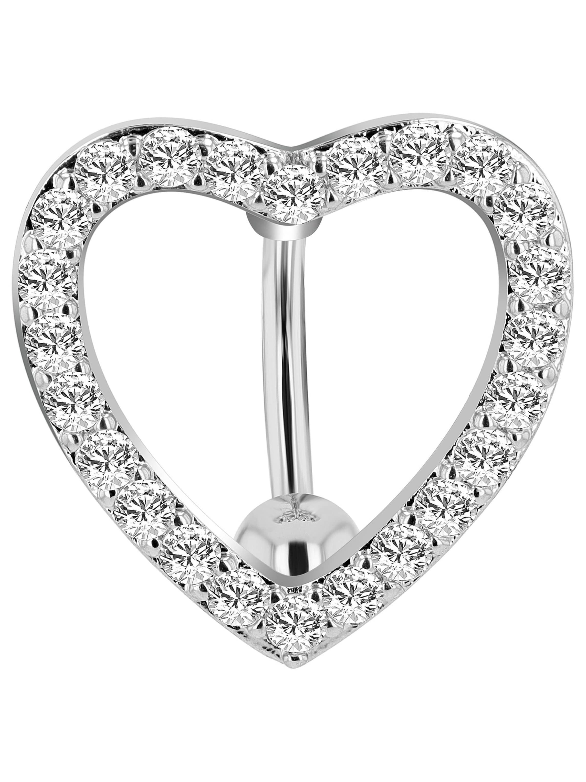 Akzent Piercings 'Elvi, hautverträglich' in Silver: front