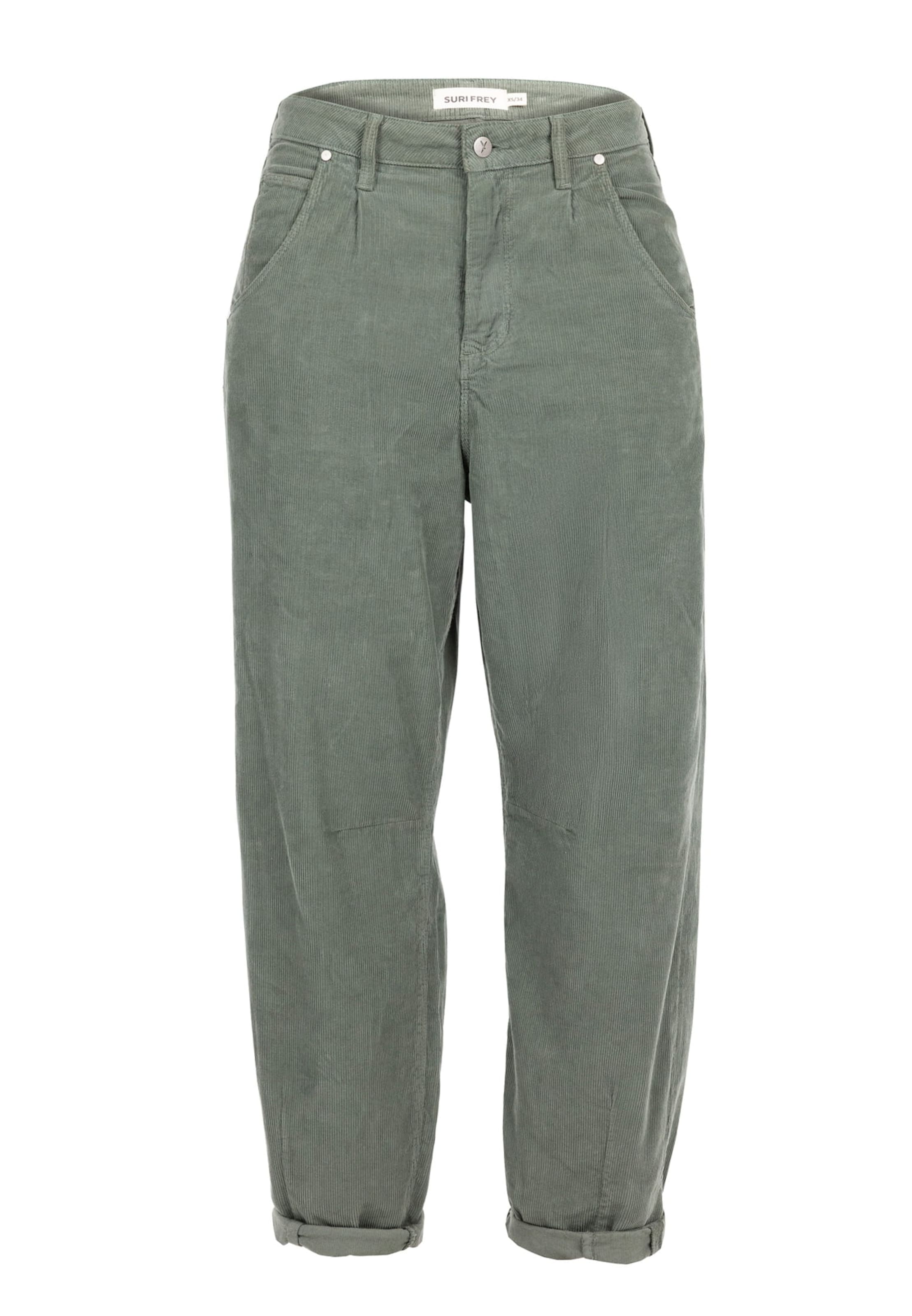 Suri Frey Tapered Bukser 'Freyday' i grøn: forside